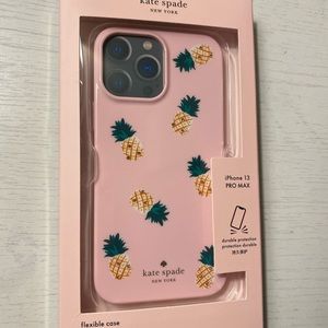 Kate spade pink pineapples iPhone 13 pro max case.